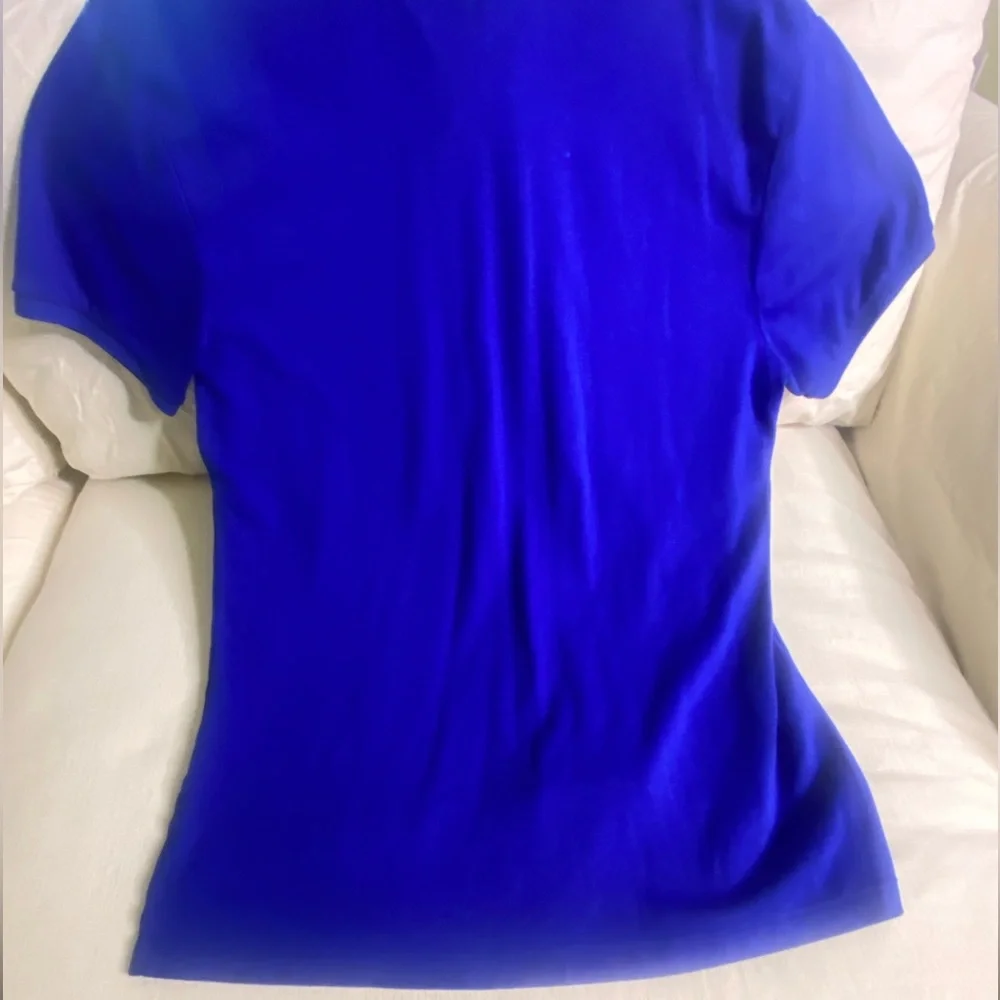 Ralph Lauren Polo Shirt with orange Logo XL Royal Blue custom - Picture 12 of 13